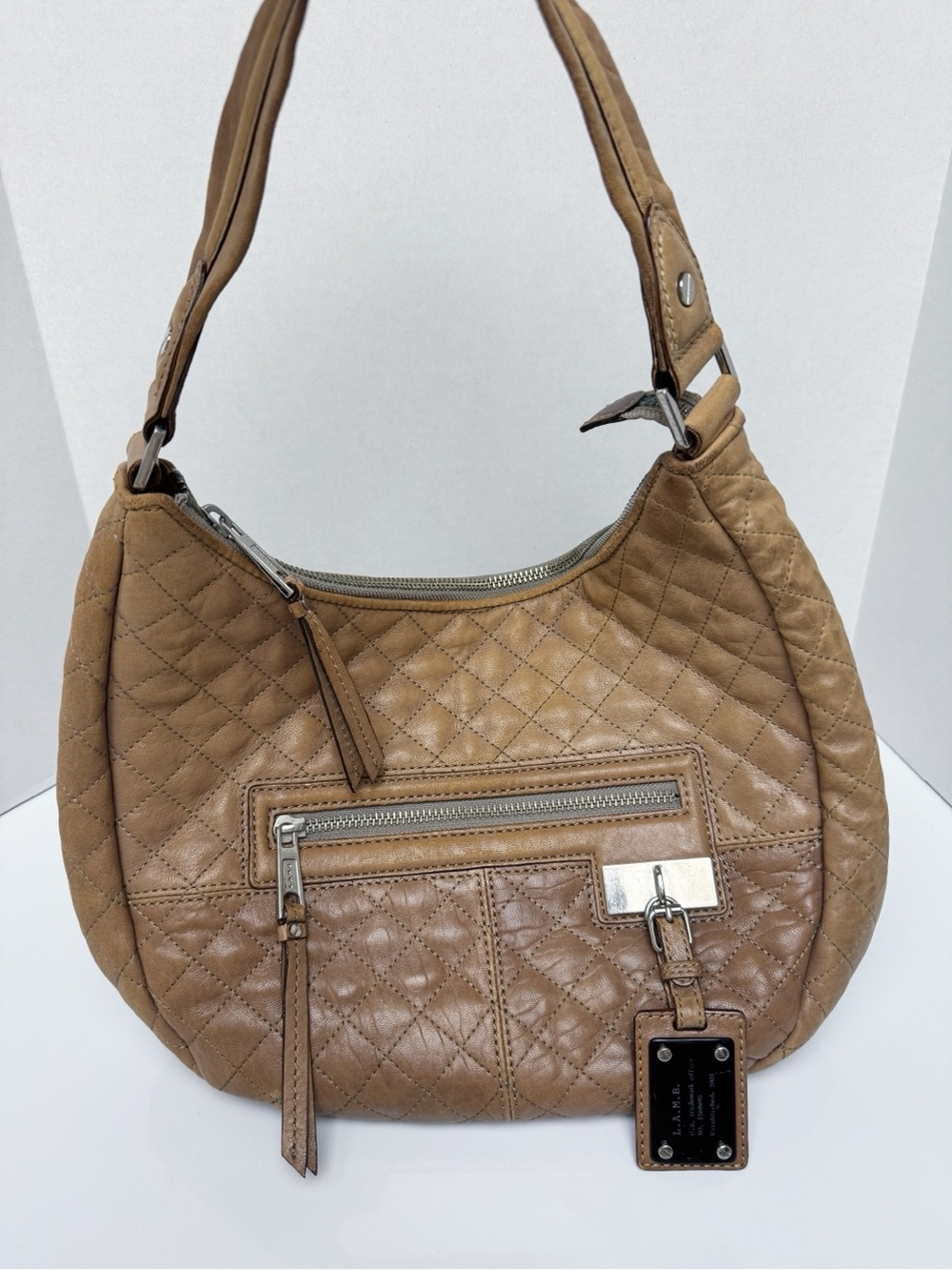 L.A.M.B. - Brown Quilted Shoulder Bag